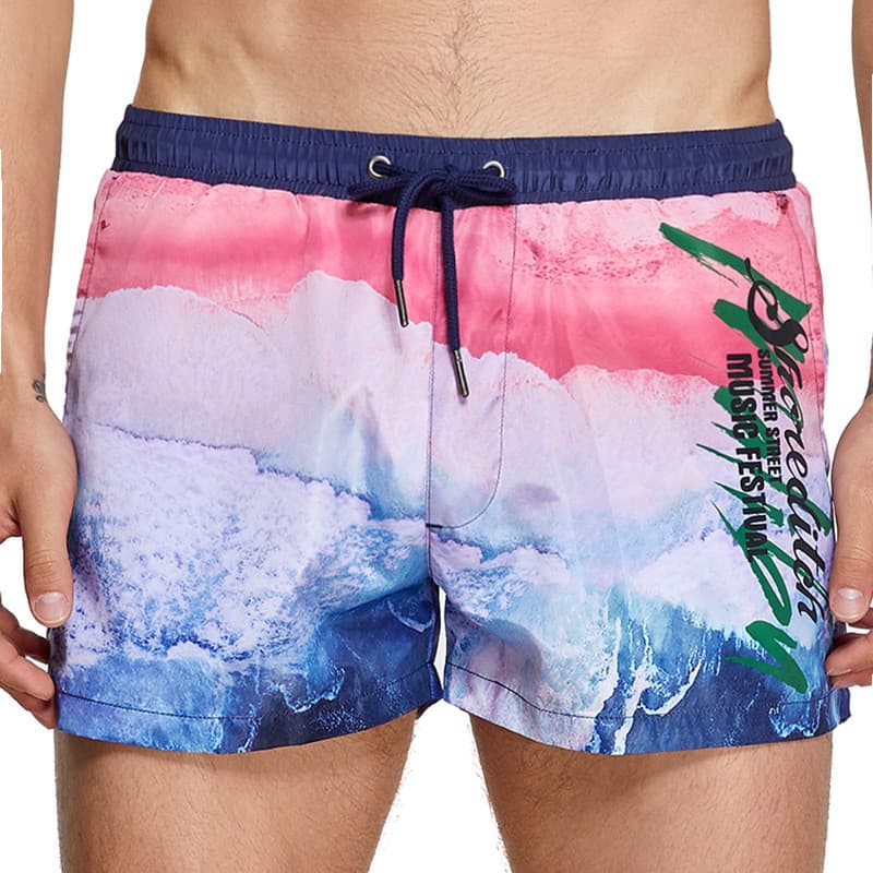 SEOBEAN SEOBEAN Shorts soltos de Surf Calças grandes Calças de praia Shorts de descanso com forro