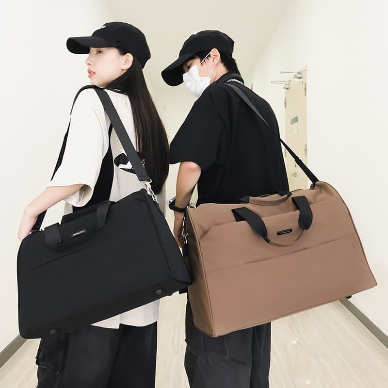 Versão coreana novo estilo moda simples bolsa pode cobrir carrinho de viagem de curta distância leve saco de bagagem pod