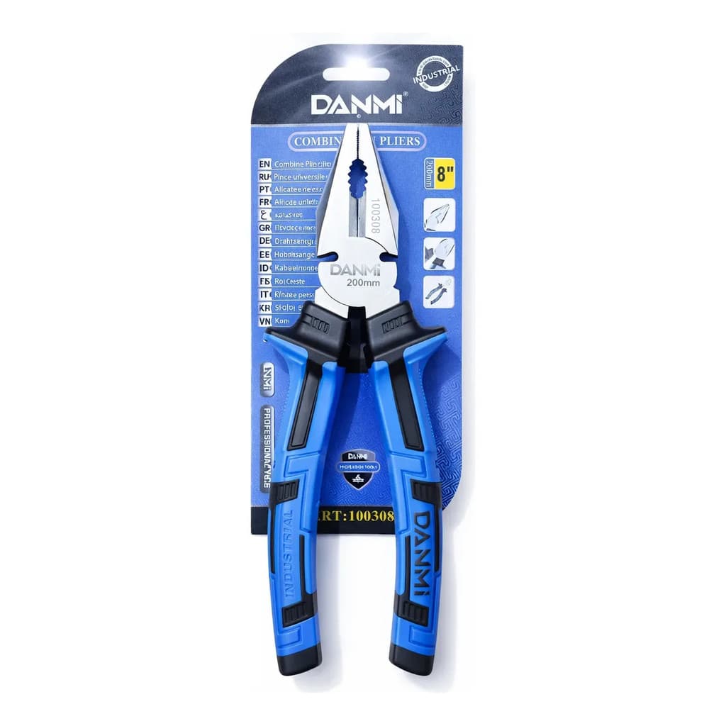 Alicate Universal Danmi 8" 20cm Profissional Corte e Aperto