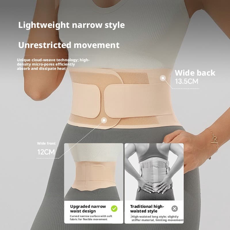 Leve suporte de cintura esportes Fitness respirável cinto de suporte Yoga treinamento abdômen Slinking cinto corpo molda