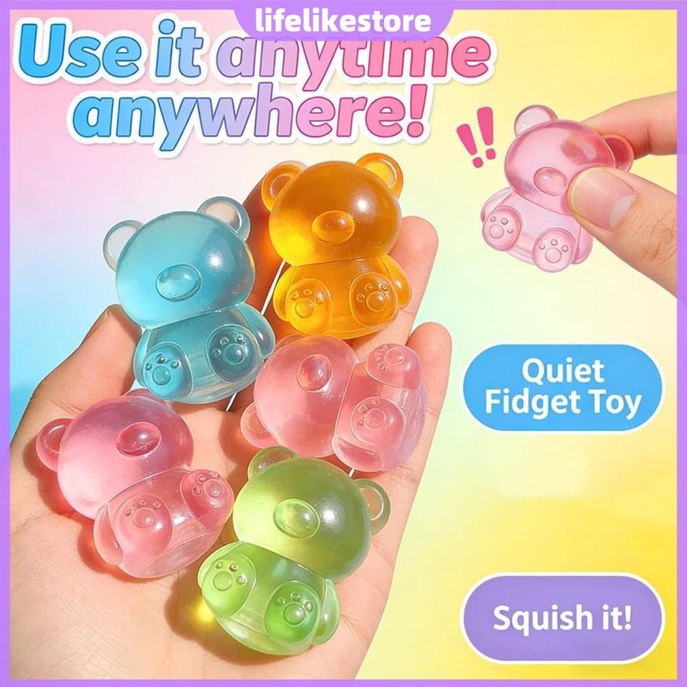 Brinquedo Colorido De Apertar Urso , Macio Para Alívio Do Estresse De Animais Crianças E Adultos , Lembrancinha De Festa