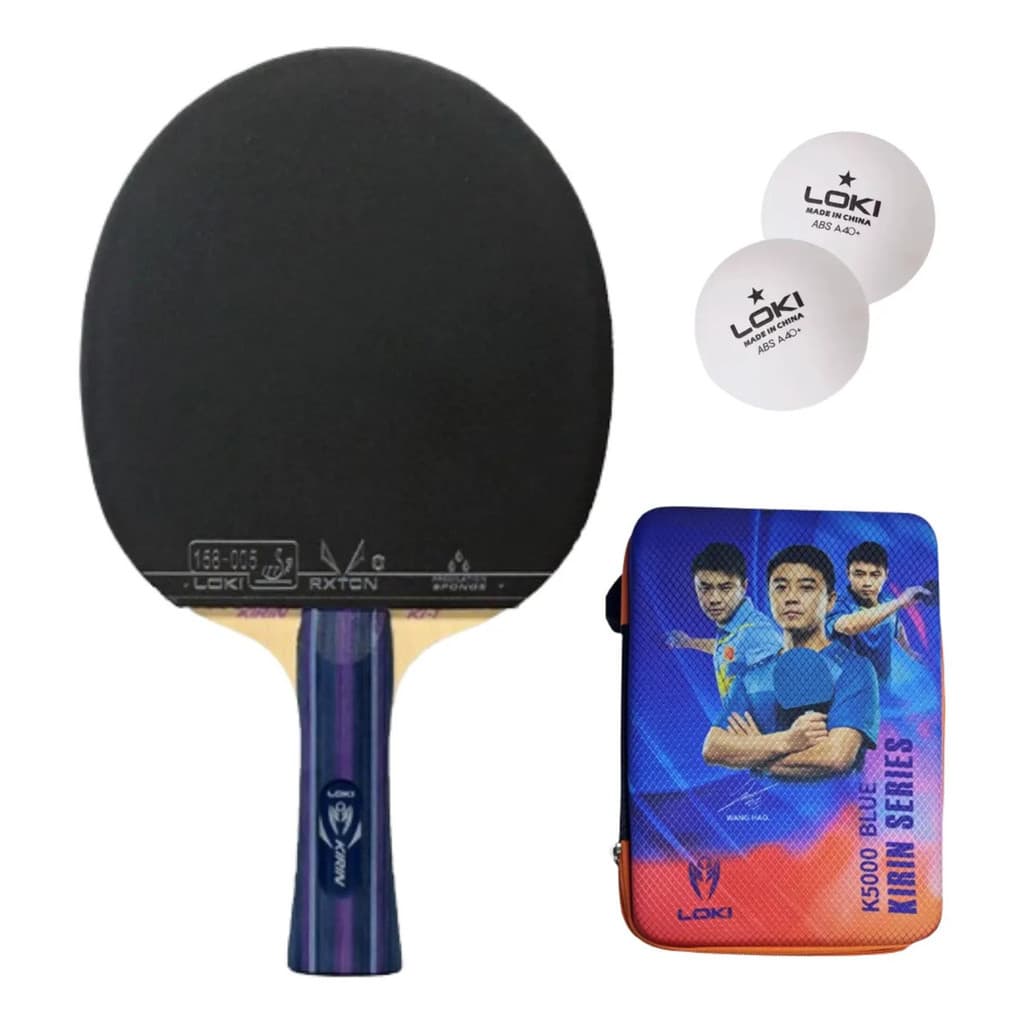 Raquete Classica Loki K1 Profissional ITTF + Raqueteira Capa Dupla + 2 Bolas