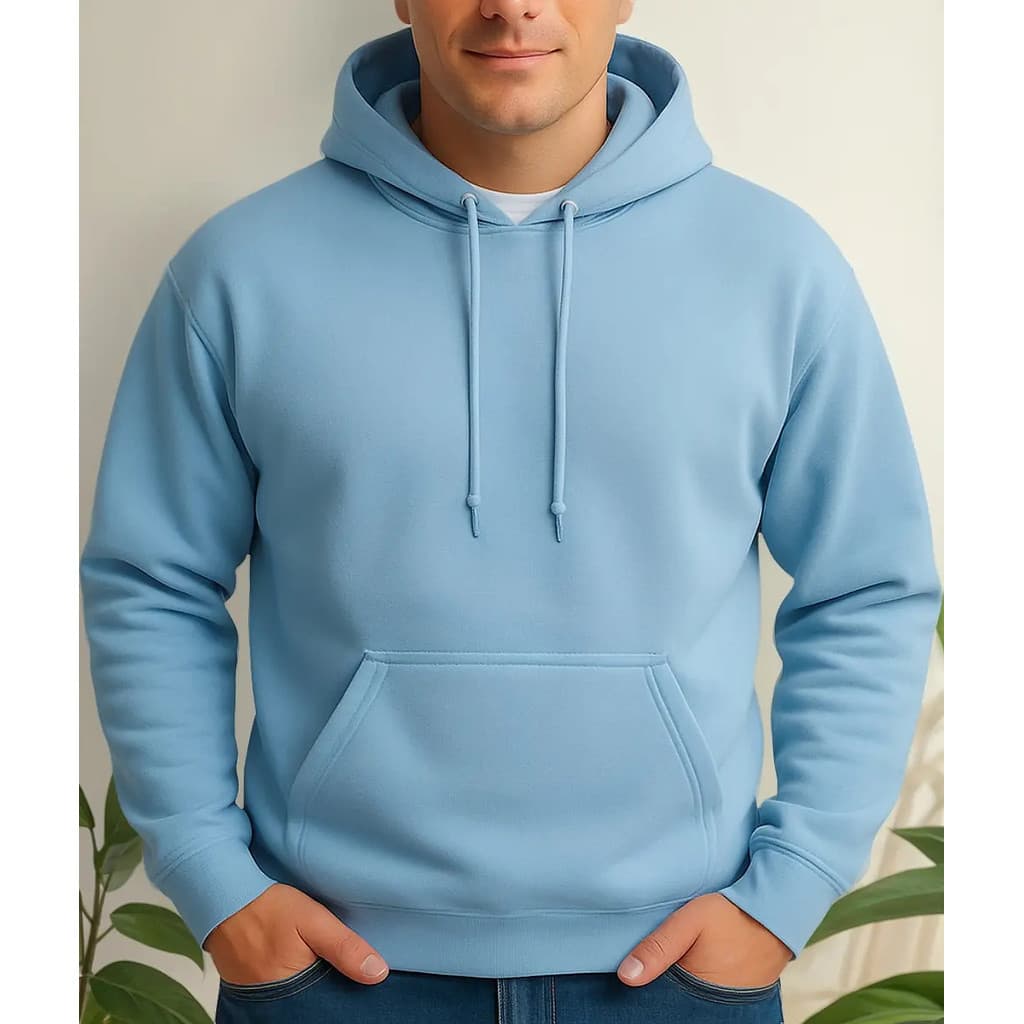 Blusa Moletom Masculino Casaco Canguru Com Capuz Cordão