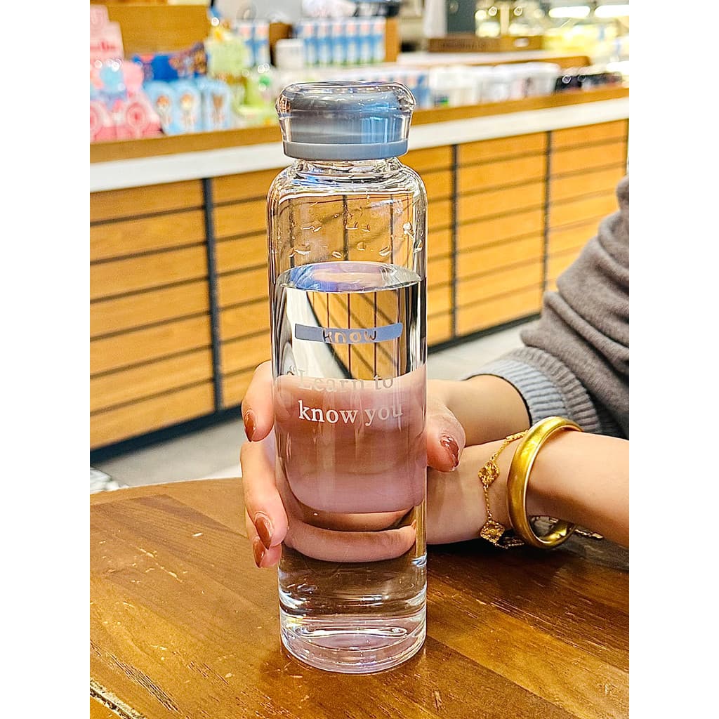 Copo de água fino 2026 novo estilo meninas copo de alto valor copo de vidro de borosilicato alto resistente a altas temp