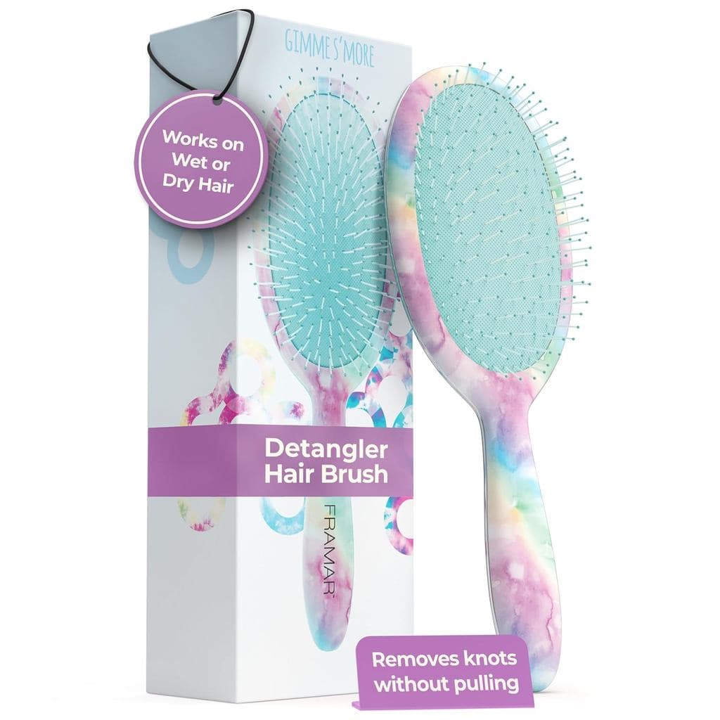 Escova de Cabelo Roxa FRAMAR, Escova Desembaraçadora para Mulheres, para Cabelo Molhado para Meninas, Escova Dese