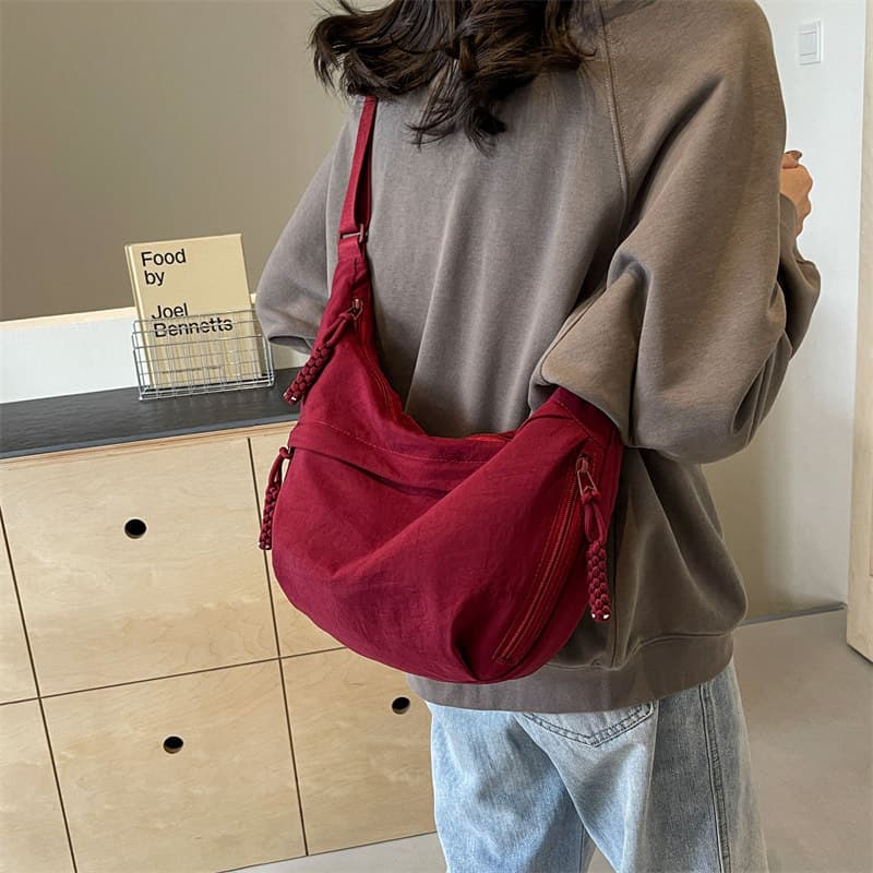 Bolsa bolsa feminina Croissant mensageiro saco feminino novo estilo nicho Design saco de pano grande capacidade High-End