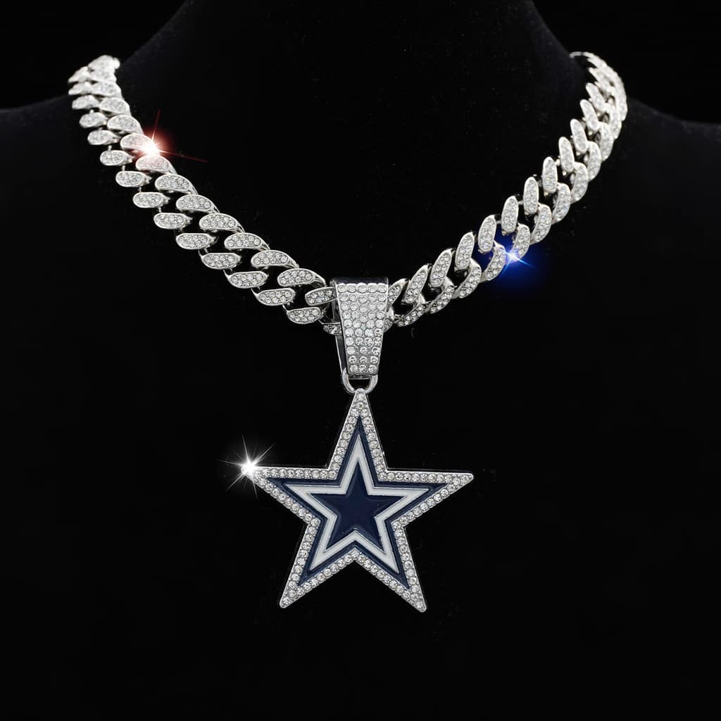 Novo Corrente Cravejada Ice Hip Hop Completo Diamante Pentagrama Estrela Pingente Cubano Colar JóIas AcessóRios