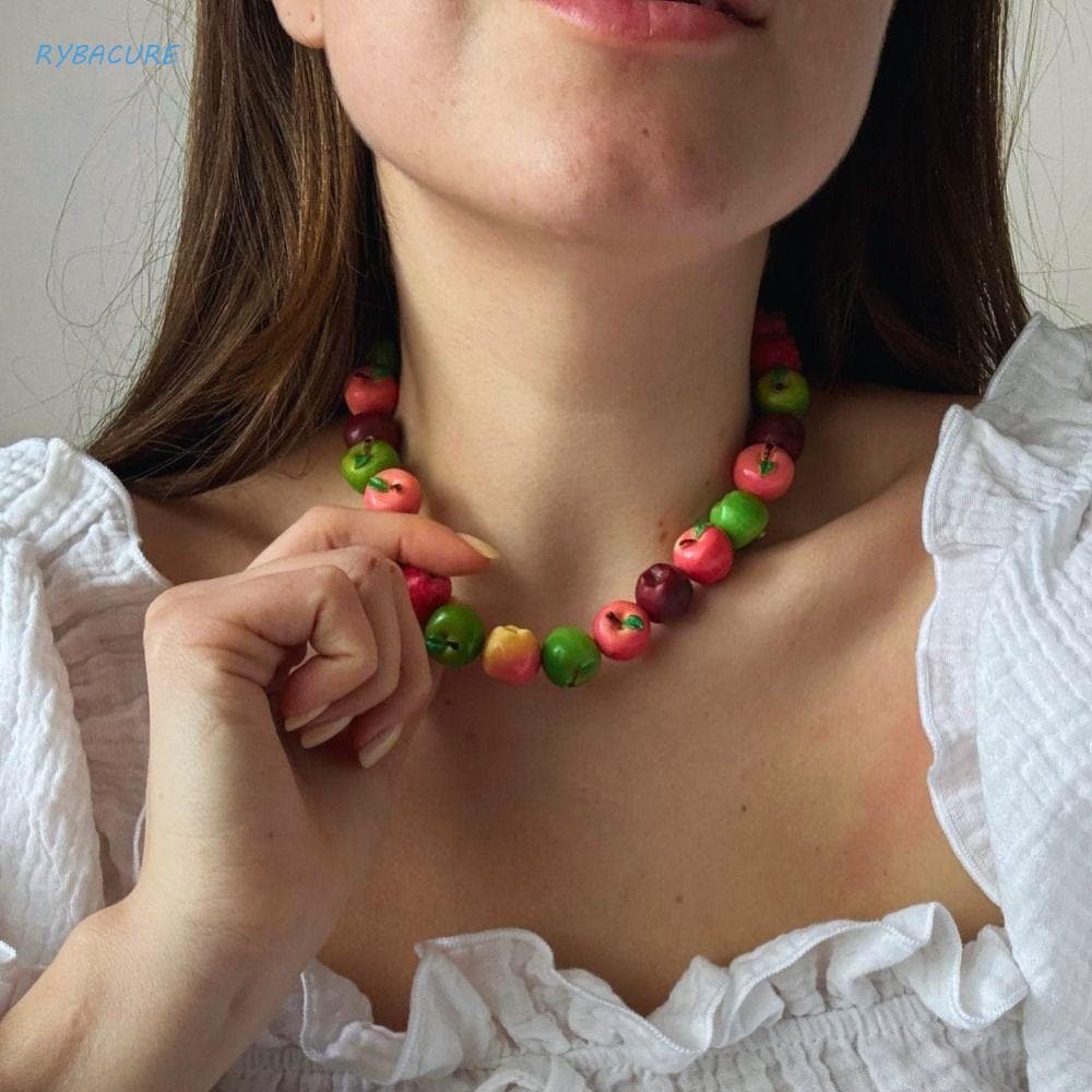 Conjunto De Pulseira De Colar RYBACURE , Contas Coloridas De Mirtilos , De Frutas , Exagerado
