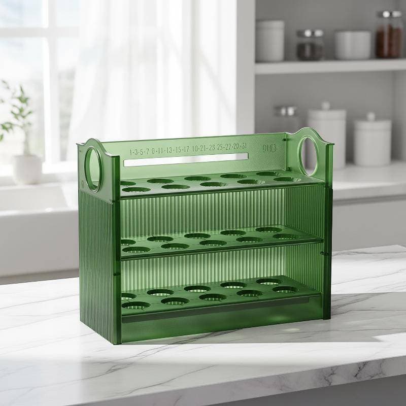 Caixa De Armazenamento De Ovos , 30 Grades , 3 Camadas , Suporte Automático Para Recipiente Casa , Cozinha , Geladeira ,