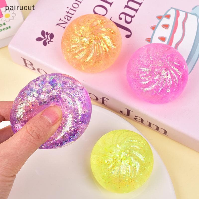 Uiu Glitter Bolinho Squeeze Brinquedo Sensorial Alívio Do Estresse Bola Para Crianças Foco Sala De Aula Escritório Mesa