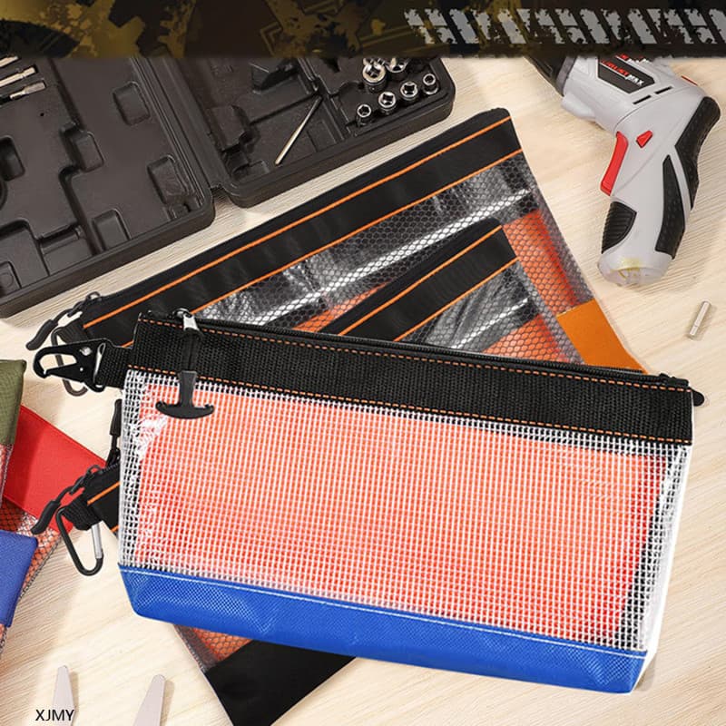 XJM-1 Pc Bolsa De Armazenamento À Prova D'água Ferramentas De PVC Transparente Kit De Hardware Antiestático Peças Portát