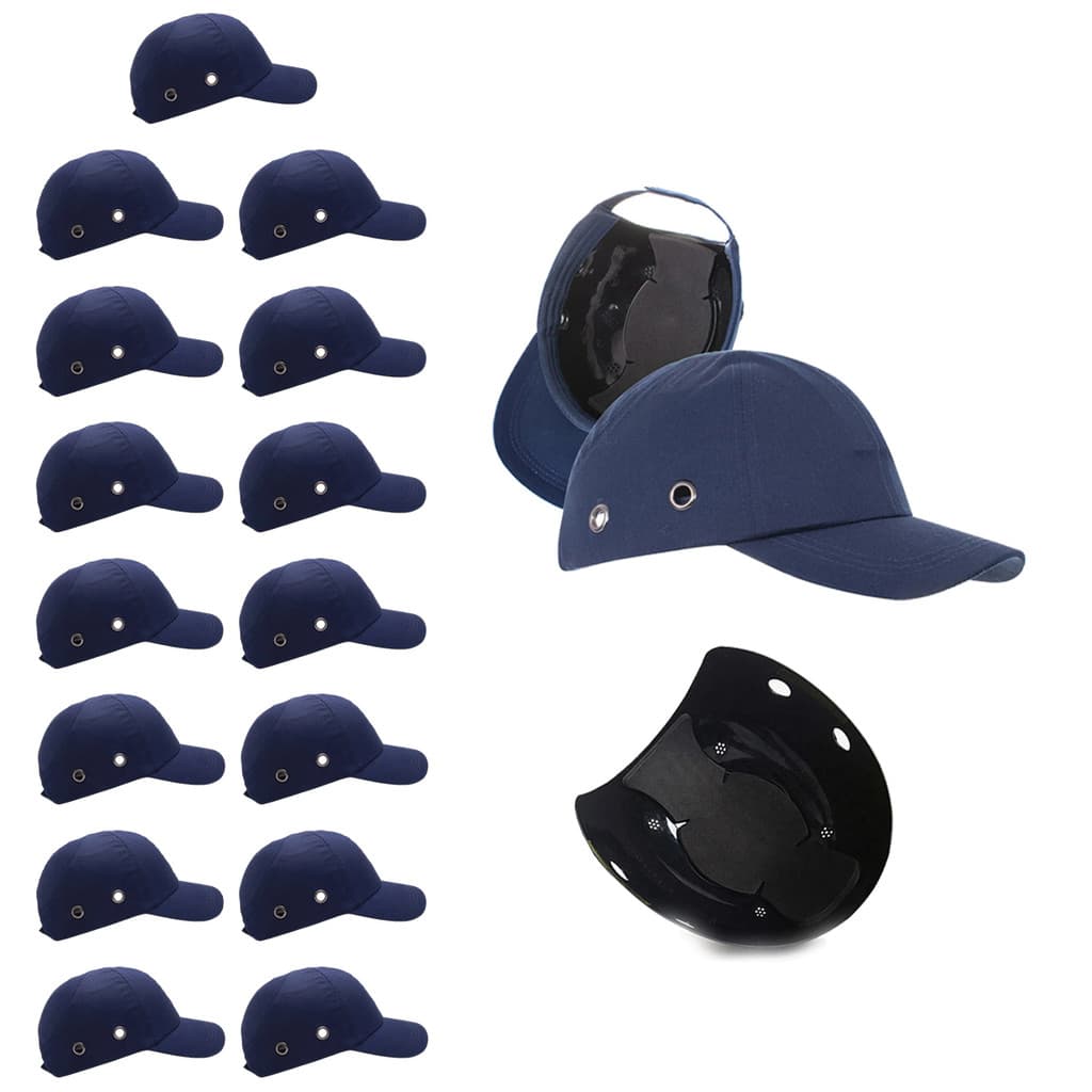 Bone com Capacete EPI Kit 15 Uni Obra Reparo Seguranca do Trabalho Casquete Oficina Conserto Construcao Protecao