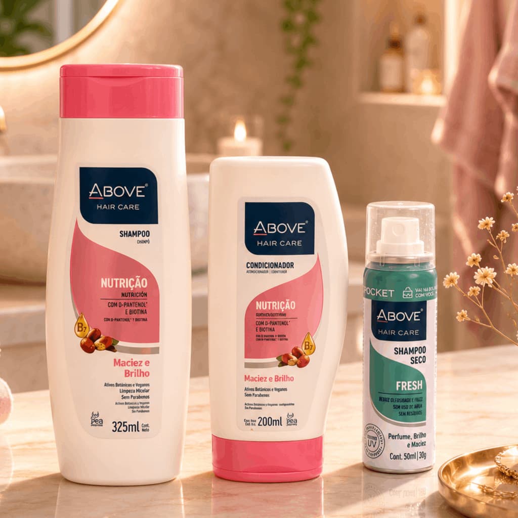 Kit Above Hair Care Nutrição Shampoo Condicionador + Shampoo Seco Fresh 50ml