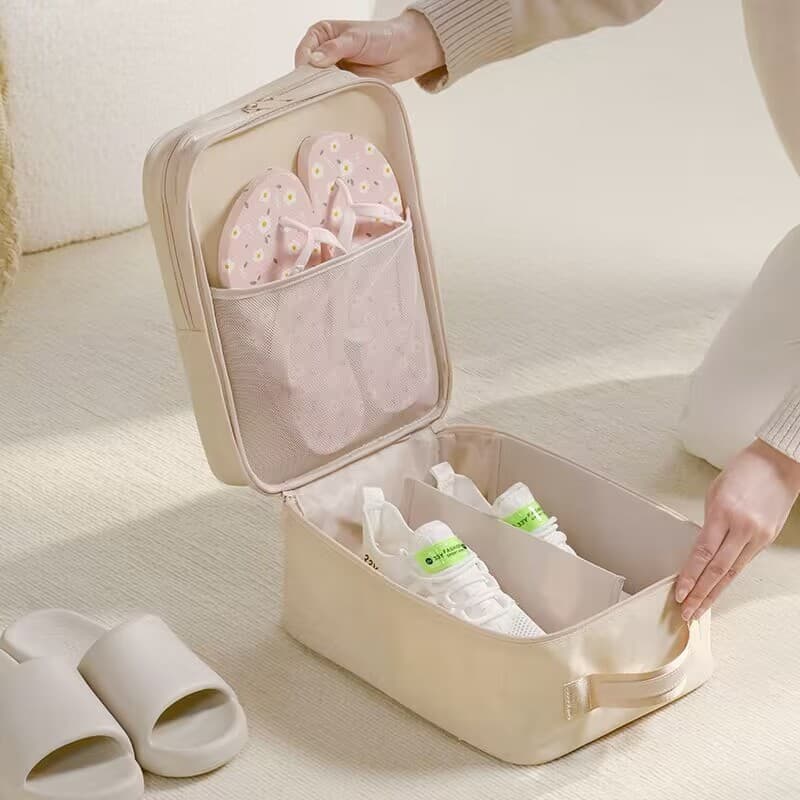 Saco de sapato de viagem portátil saco de armazenamento de sapato à prova dwaterproof água engrossado caixa de sapato po