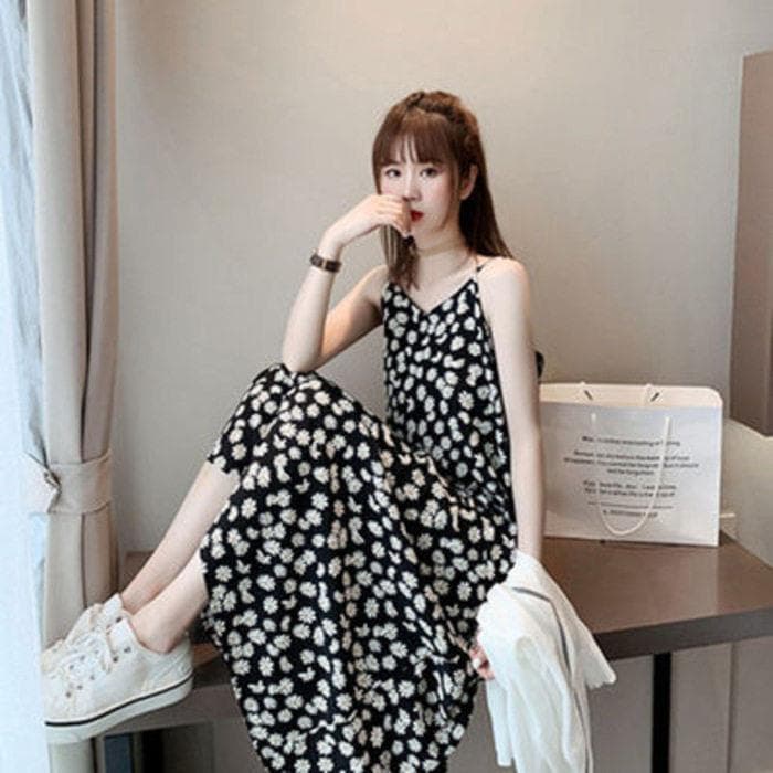 Pequena margarida Floral Chiffon vestido fada mais magro olhar saia Super fada Mori estilo francês estilingue menina sai