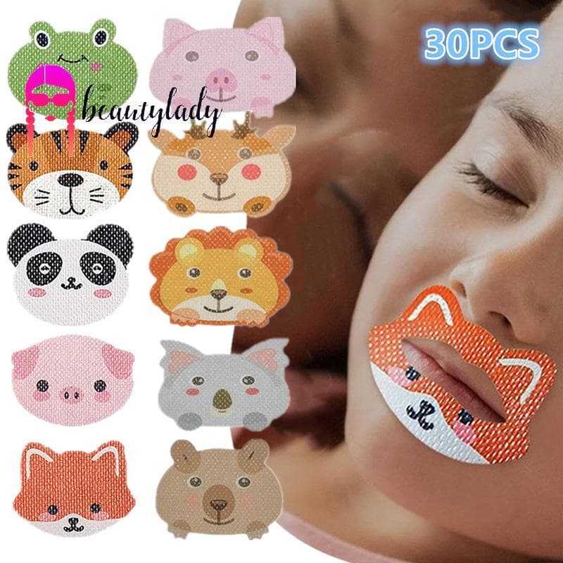 beautymakeup 30 Pcs Crianças Dos Desenhos Animados Anti-Ronco Stiers Dormir Boca Fechada Remendo De Correção De Respiraç