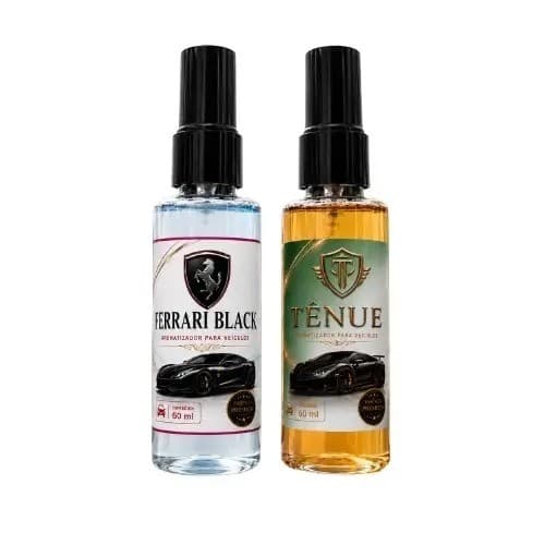 KIT Arominha FERRARI BLACK + TÊNUE Odorizador para Veículos 60ml - Perfume para Interior de Carro