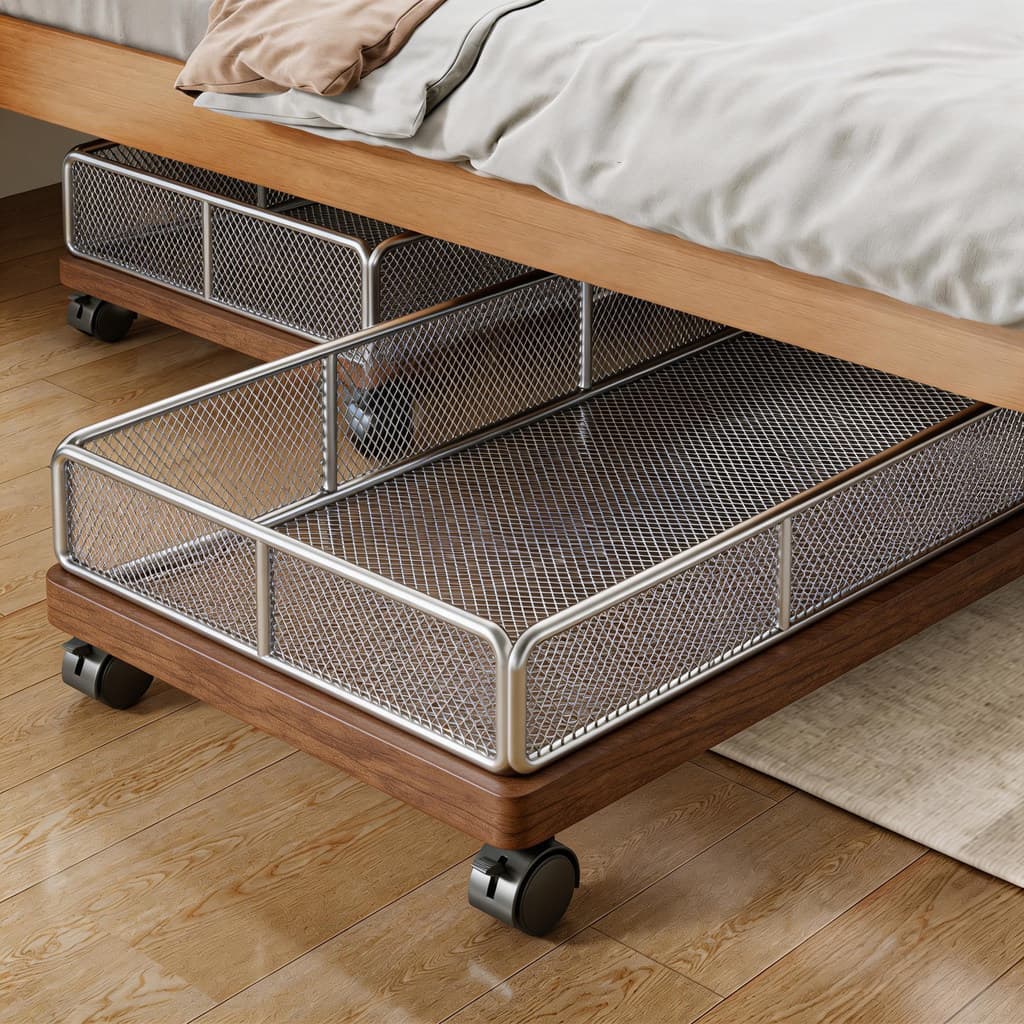 Caixa de armazenamento de cama, quarto doméstico sob a cama, caixa de armazenamento de roupas, dormitório sob a cama, fe