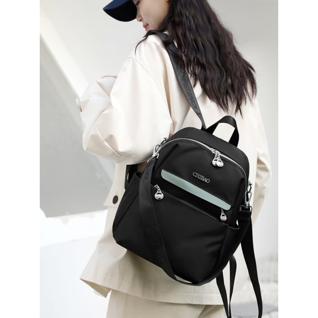 Rosa novo estilo Oxford pano mochila de um ombro feminina dupla utilização moda All-Match náilon viagem lona leve pequen