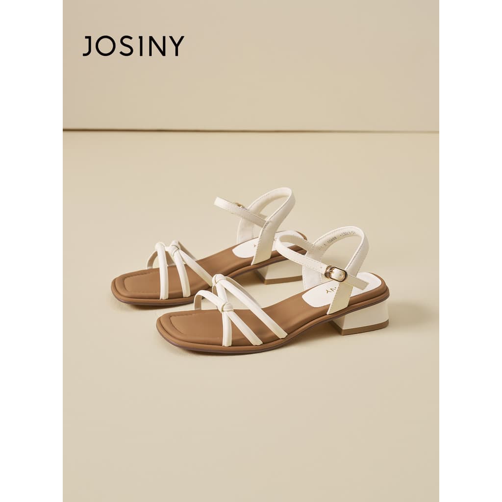 Zhuosini 2026 verão novo estilo sandálias de alça plana feminina estilo francês elegante fivela de salto baixo All-Match