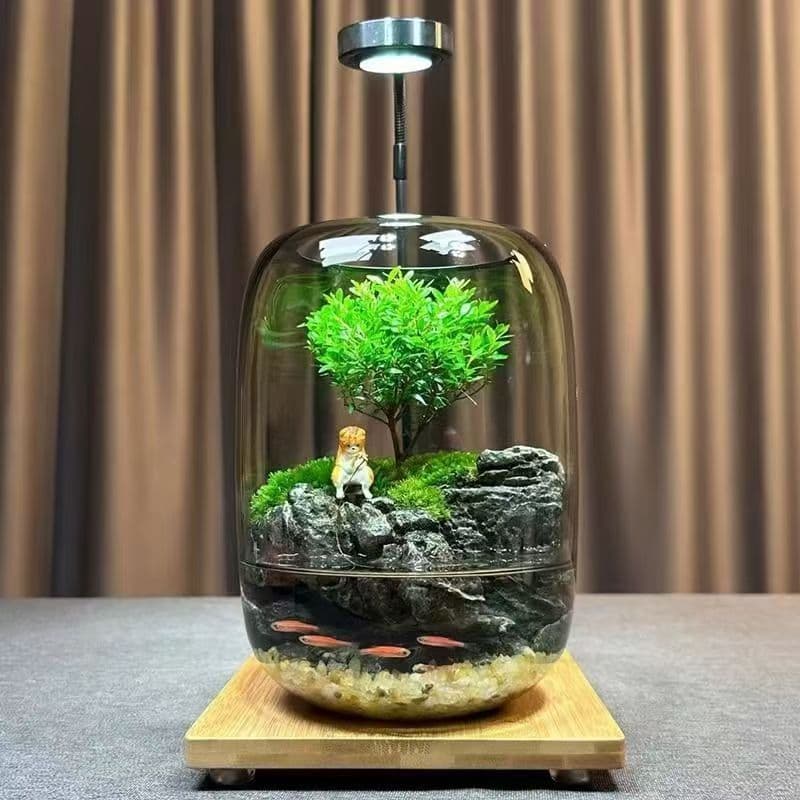 Vaso de planta hidropônica ecológica, vaso de vidro, decoração, Micro paisagem, pequeno tanque de peixes, escritório, sa
