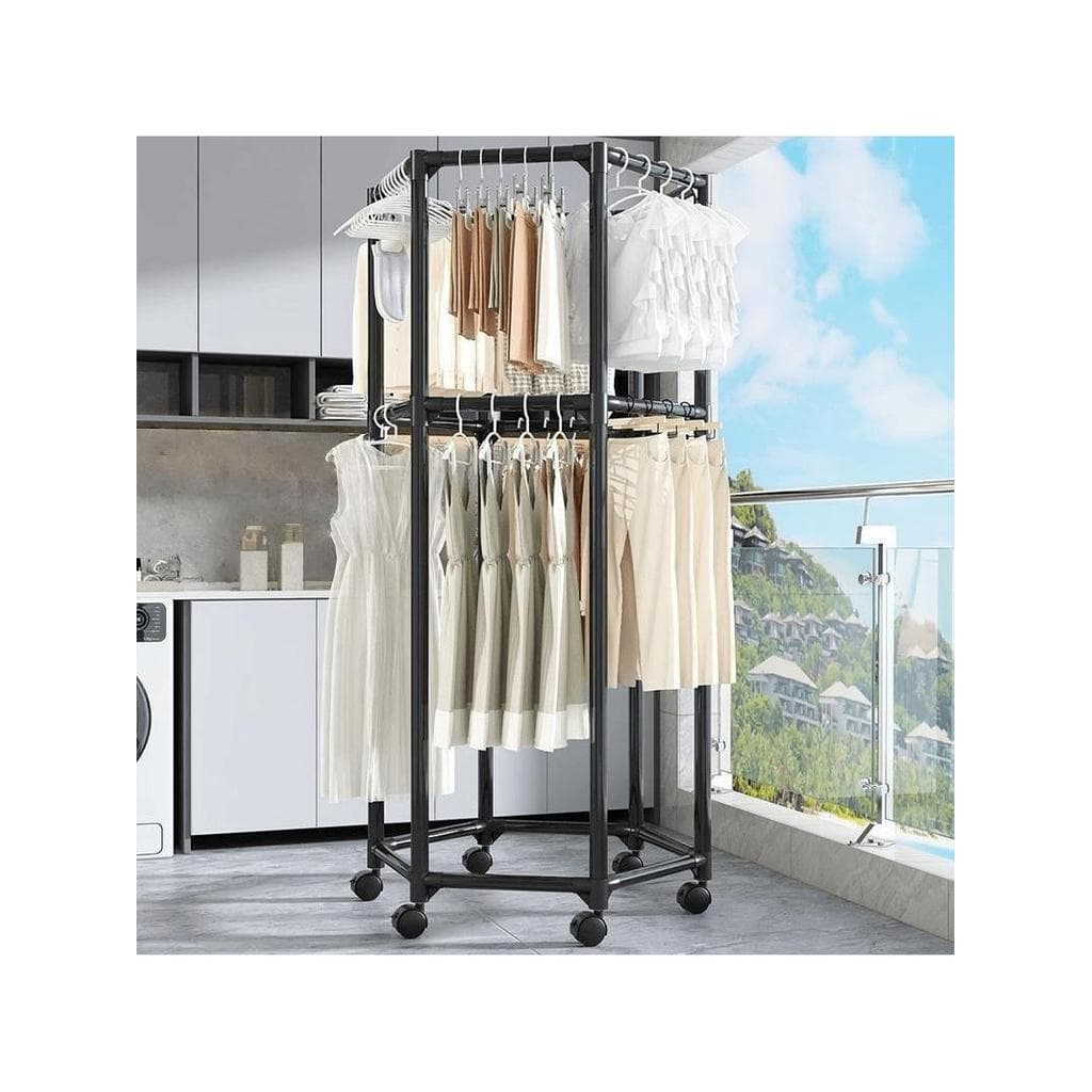 Rack de secagem de chão para quarto doméstico, roupas penduradas, dobrável, pólo único, dormitório interno simples, seca