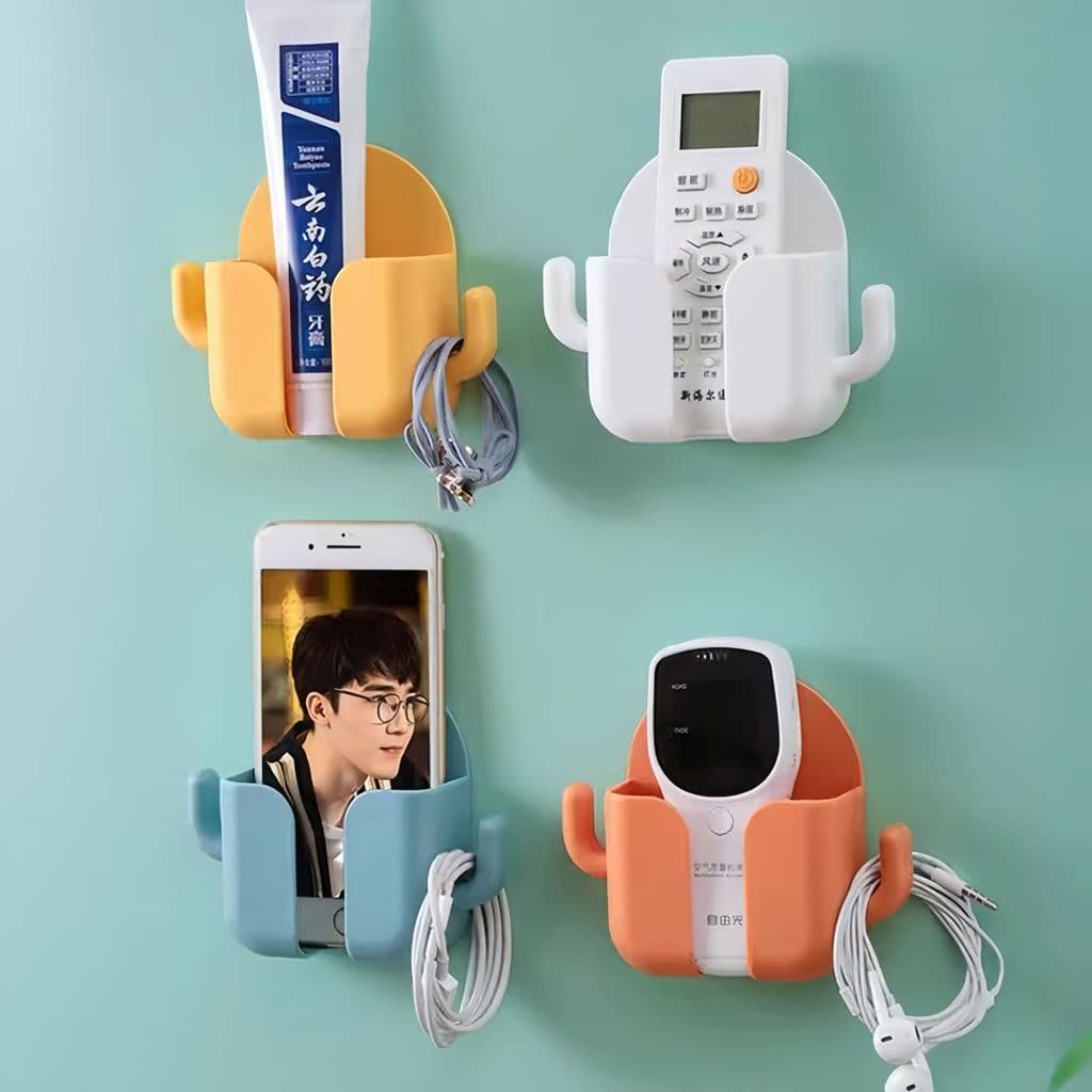 Rack de colocação de cabeceira para carregamento de celular, pasta fixa, armazenamento sem perfuração, celular
