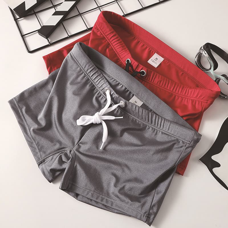 Calção de banho Boxer masculino, calção de banho de secagem rápida, seda gelada, calção de banho para natação