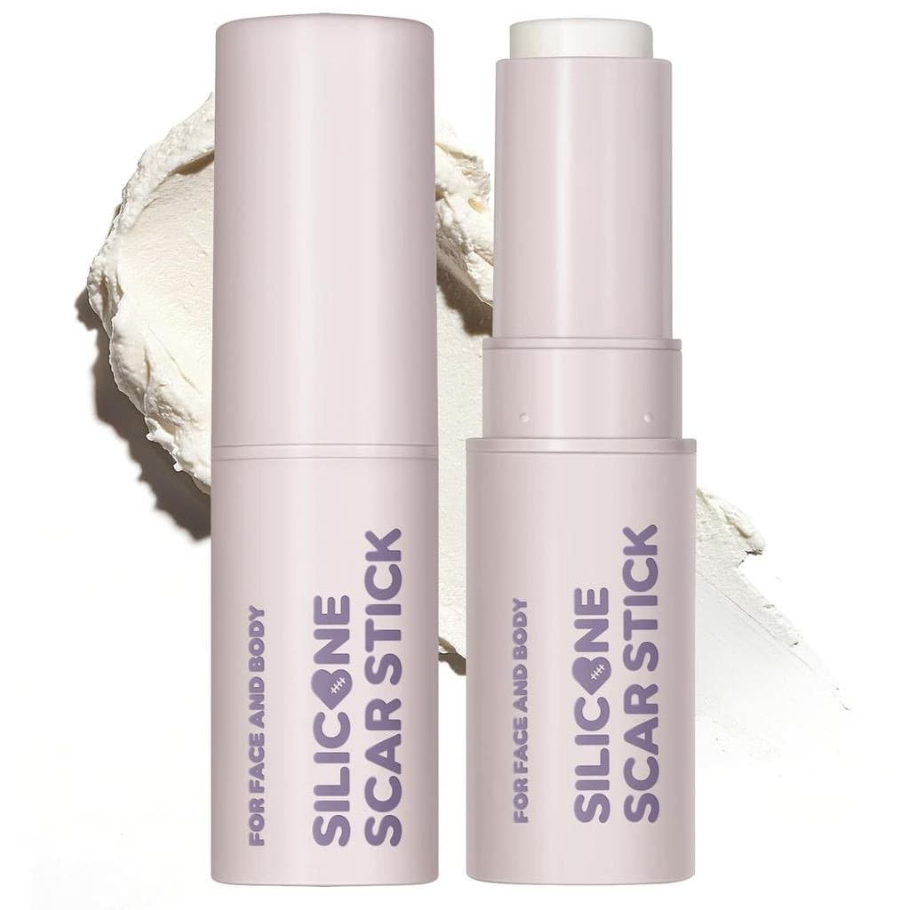 Bastão de Silicone para Cicatrizes no Rosto e Corpo, 0,28 Oz, Pacote com 2 |   Classe Médica, Centella Asiatica e Beta-G