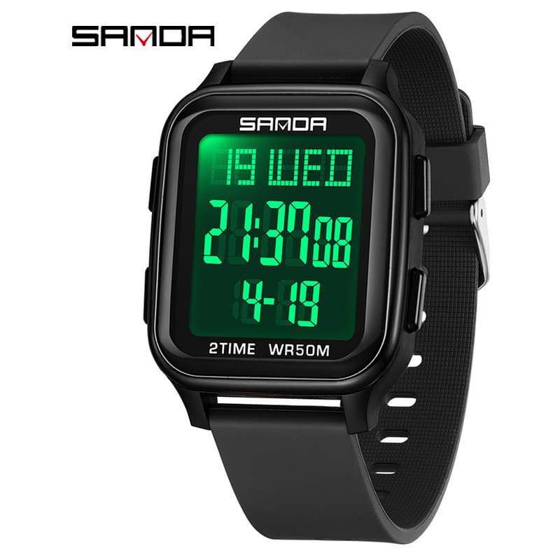 Sanda relógio masculino relógio feminino contagem regressiva esportes à prova dwaterproof água estudante na moda fino si
