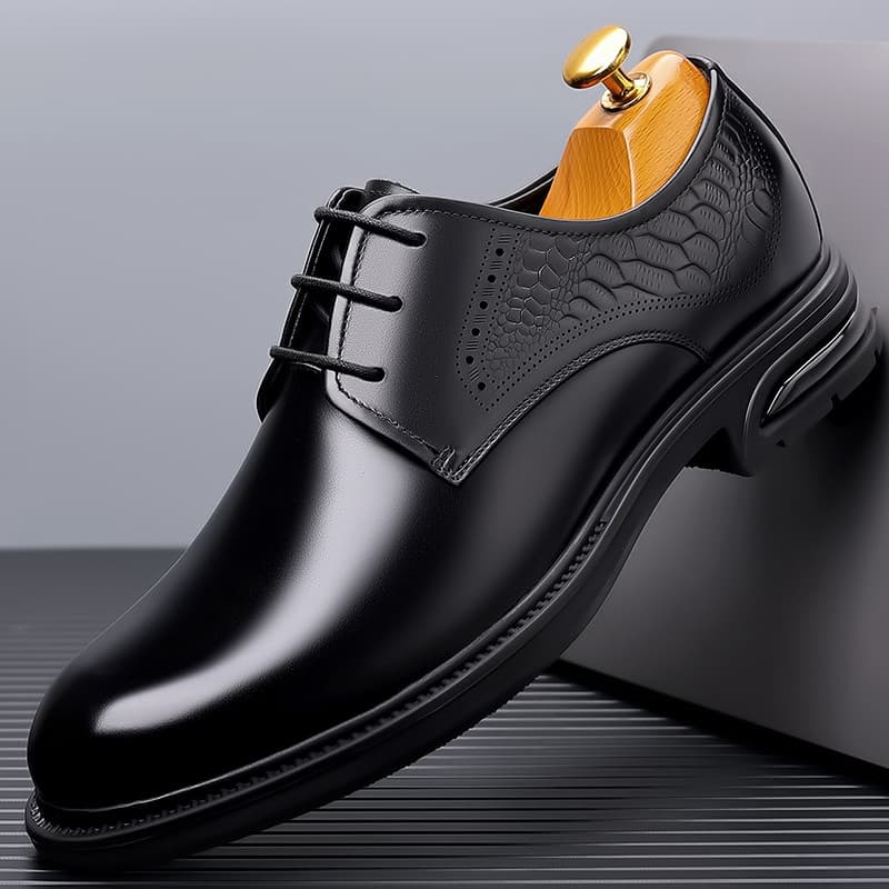 Sapatos de couro masculino couro genuíno negócios Formal Wear 2026 novo preto britânico antiderrapante casamento noivo t