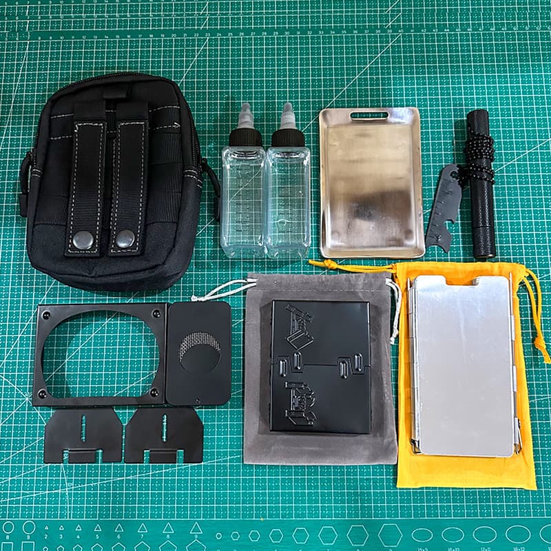 Acampamento ao ar livre portátil fogão conjunto saco álcool molle saco de cintura portátil acampamento caminhadas