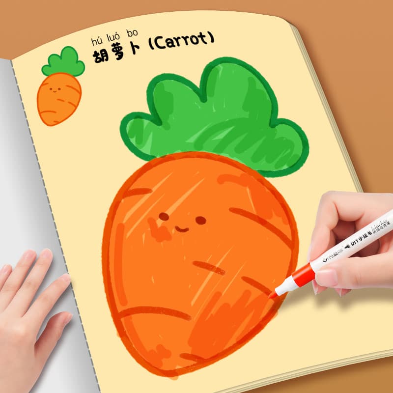 Pintura crianças livro para colorir livro de pintura do bebê aquarela livro para colorir jardim de infância cópia Graffi