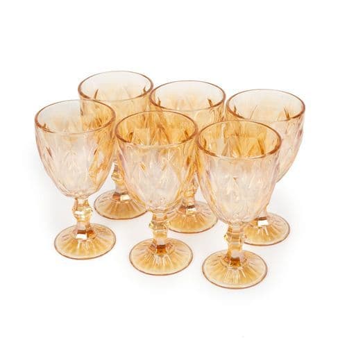 Conjunto Taças Vidro Elegante 325ml 6 Unidades Cristal Transparente Uso Diario Festas
