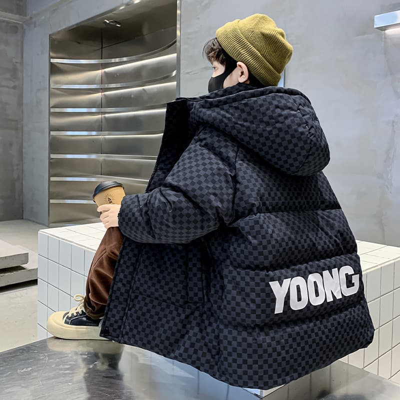 Crianças roupas meninos roupas de inverno para baixo jaqueta engrossado 2026 novo estilo médio grande crianças inverno m