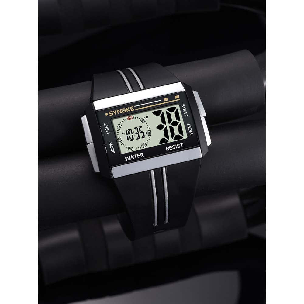 Momento Retro clássico relógio eletrônico luminoso à prova dwaterproof água esportes masculino quadrado clássico estudan