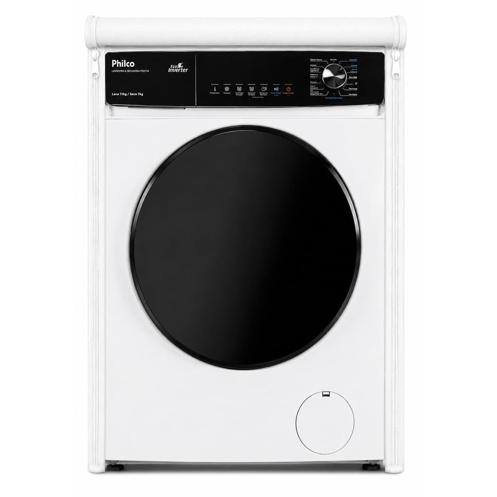Capa Para Lava e Seca Philco 11KG/7Kg PLS11A Corino Branco