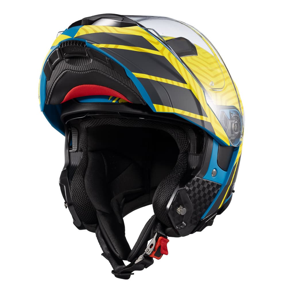 Capacete Moto Texx Escamoteavel Kratos Cyber Azul Verde Fosc