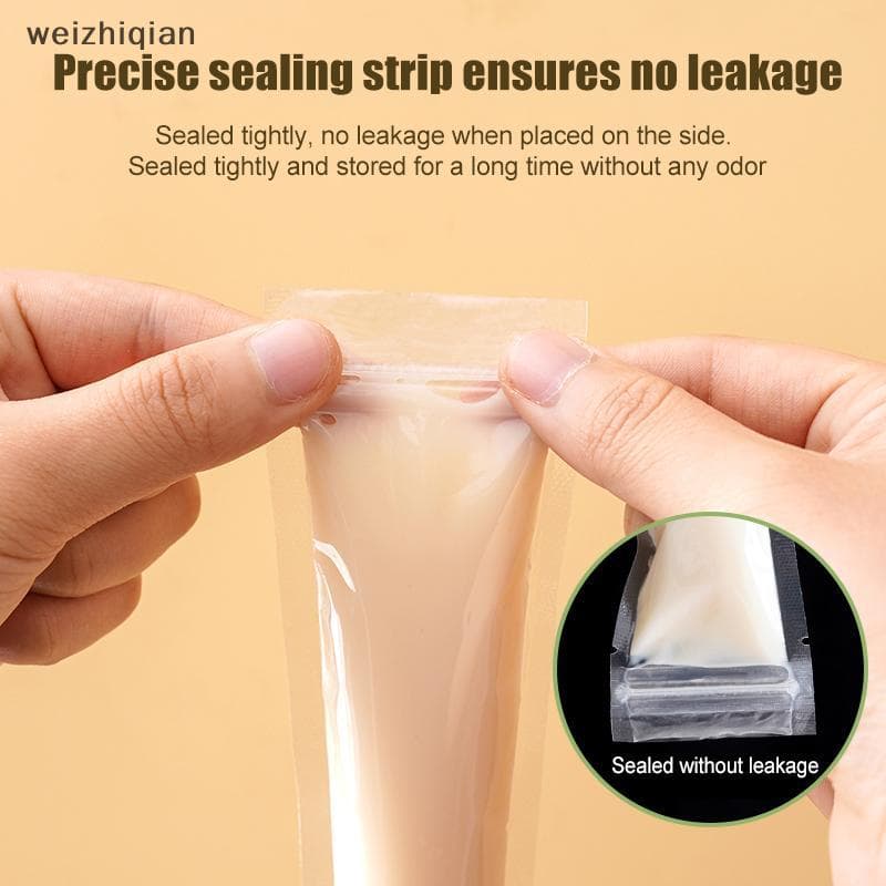 [T & B] 50/100 Pcs Saco Descartável Para Molde De Gelo Grande Sacos Selados Picolé Congelado DIY Suco Iogurte Smoothie C