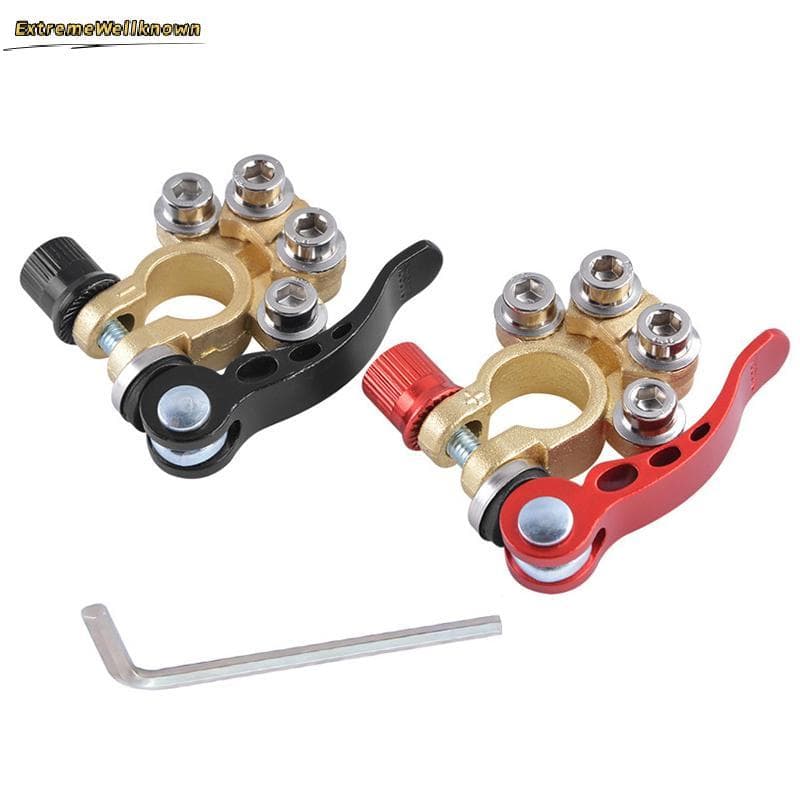 2pcs Conectores De Terminal De Bateria Qui Liberação Desconexão Braçadeiras Terminais De Cabo Com Hex