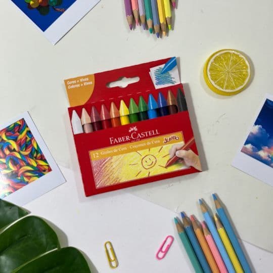 Lápis de cor gigantes 12 cores - Faber-Castell 3EOV