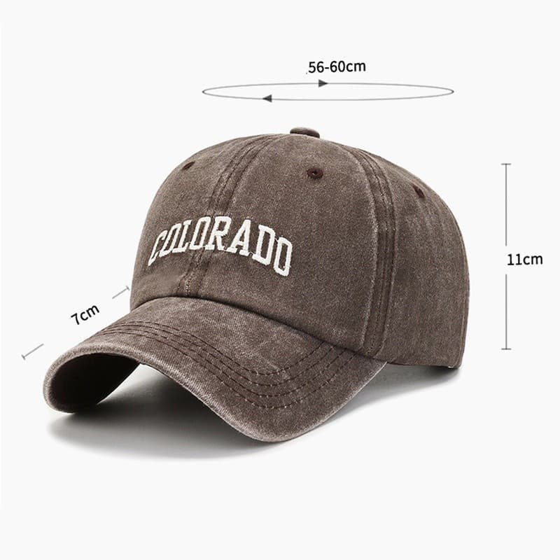 Boné de Beisebol Casual Vintage Lavado, Boné de Sol com Letras Bordadas para Homens e Mulheres, Boné Versátil para Lazer