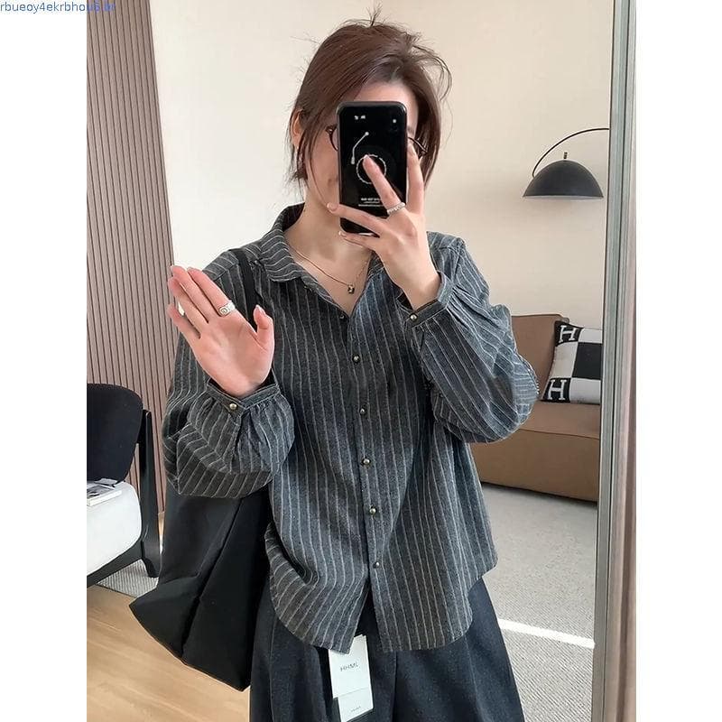 Estilo japonês High-End comércio exterior pedido Original exportação tamanho grande csa listrada feminina solta mais