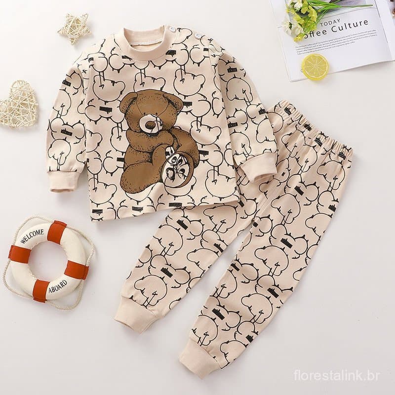 Roupas íntimas infantis de outono, Roupas íntimas térmicas masculinas de manga comprida, Roupas íntimas domésticas