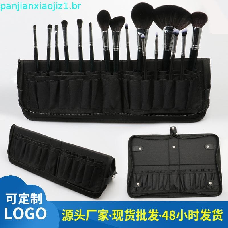 Bolsa de armazenamento de pincéis de maquiagem de grande capacidade com 40 furos, projetada para maquiadores, bolsa de m