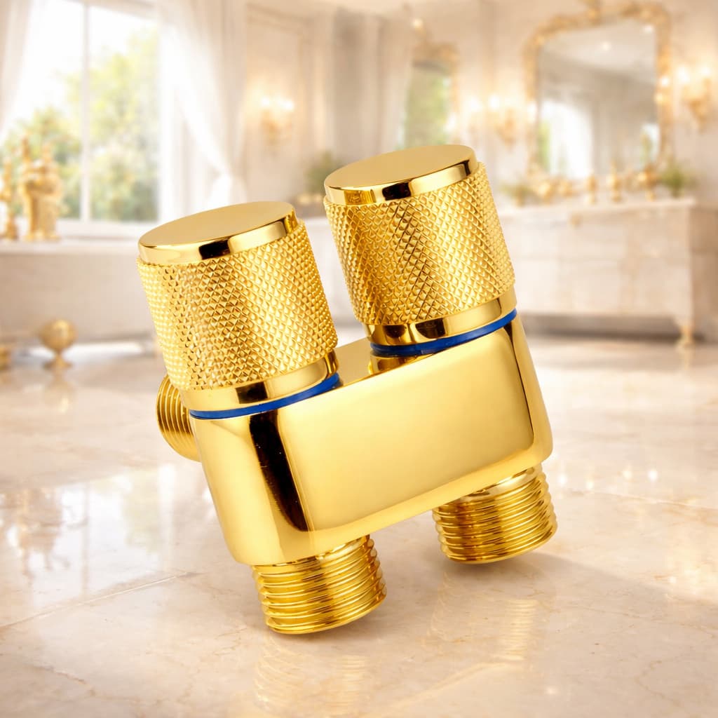 Registro Dupla Saída De Água DOURADO GOLD 1/2 Resistente Luxo