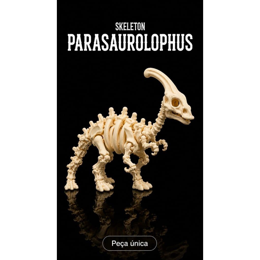 Dinossauro Esqueleto Articulado Decorativo PARASAUROLOPHUS
