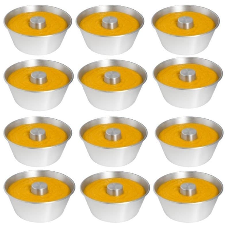 Kit  12 Formas de Alumínio 300ml para Bolo e Pudim com Cone Central  opções 2, 6 ou 12 Unidades festa junina copa