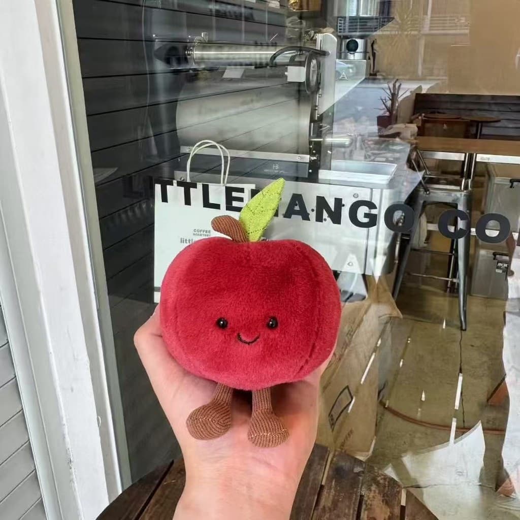 Kawaii Vermelho Maçã Plushie Brinquedo Bonito Chaveiro Saco Pingente Crianças Presentes De Natal