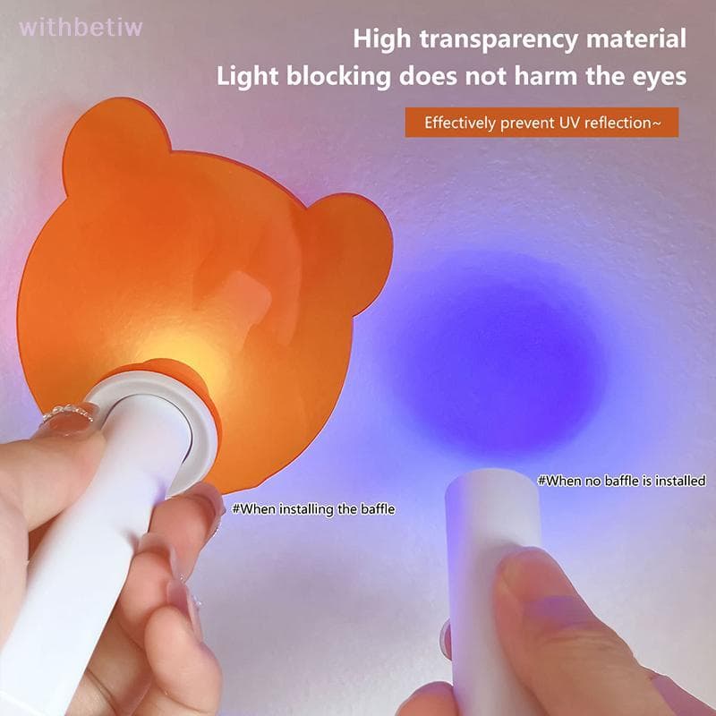 (withbetiw) Dispositivos De Salão De Beleza De Unhas Defletor Acrílico Flutuante De Luz Para Em Formato Reto Lâmpada Uv